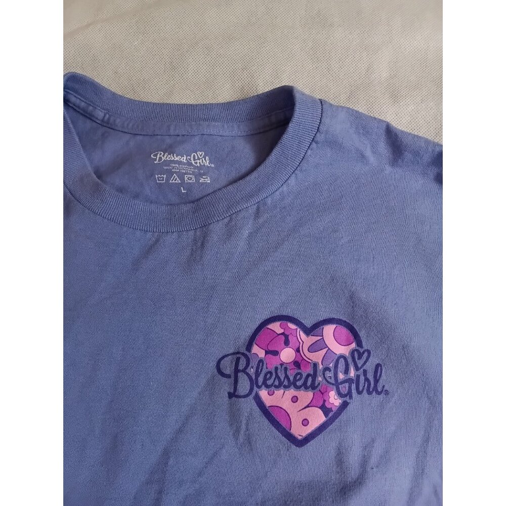 Jesus Loves You T-Shirt Large Blessed Girl John 15:9 Bible Verse - Picture 3 of 5